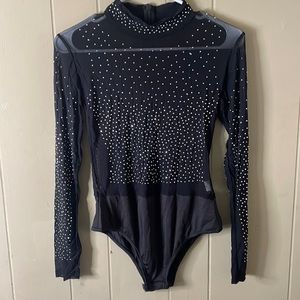 Black jeweled 1 piece
